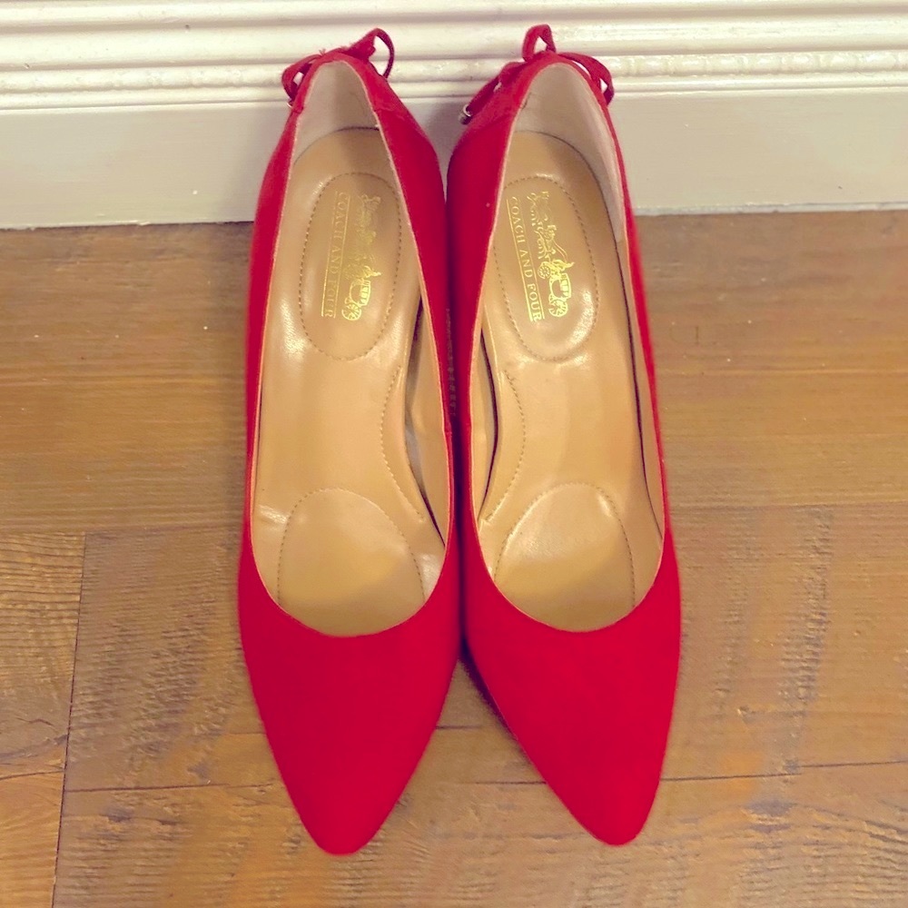 Coach and Four red pumps heels